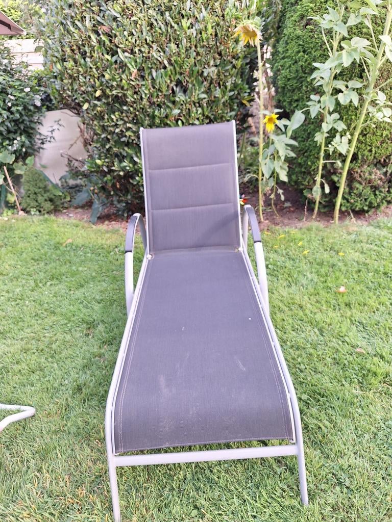 CHAISE LONGUE DE JARDIN, Jardin & Terrasse, Enlèvement, Comme neuf, Métal, Réglable