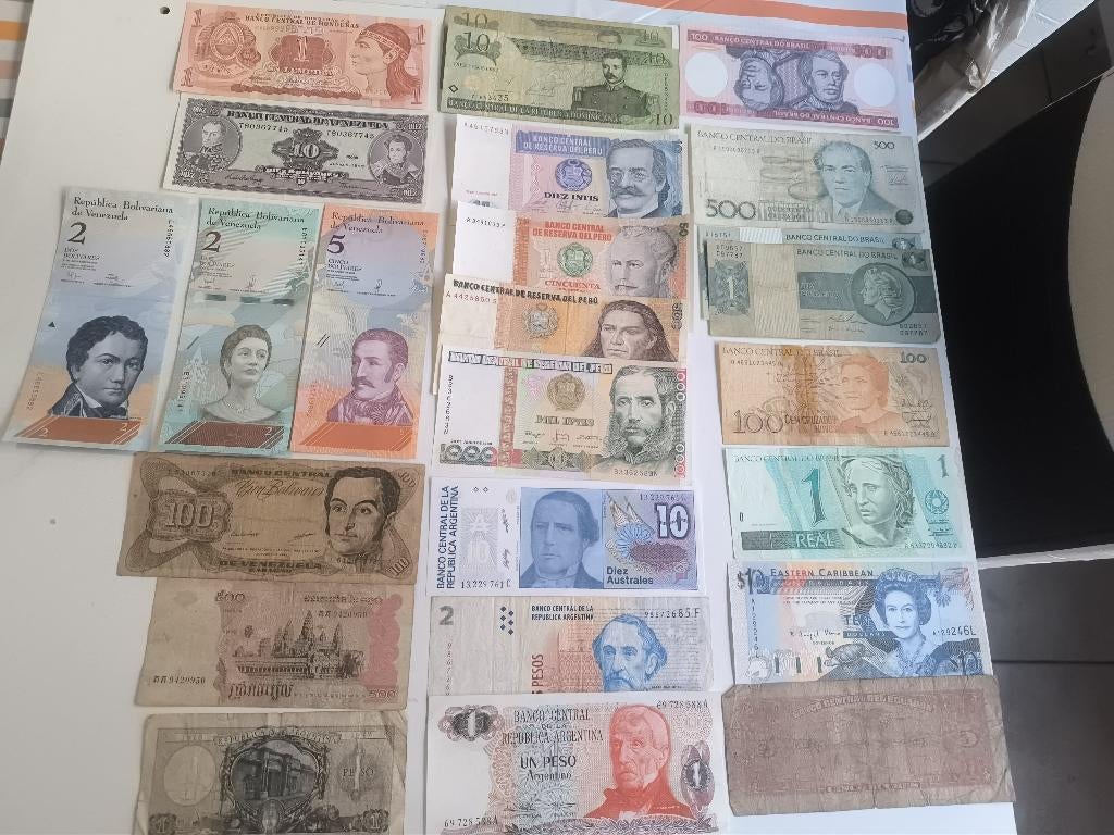 Lot 25 billets Amérique du Sud collection, Enlèvement ou Envoi, Amérique du Sud, Billets en vrac