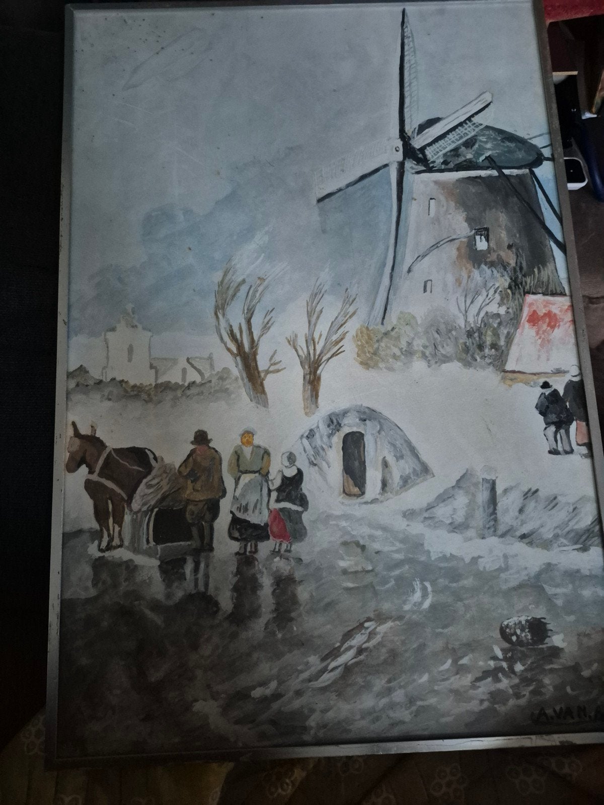 Albert Van Ael, Enlèvement ou Envoi, Tableau, Signé