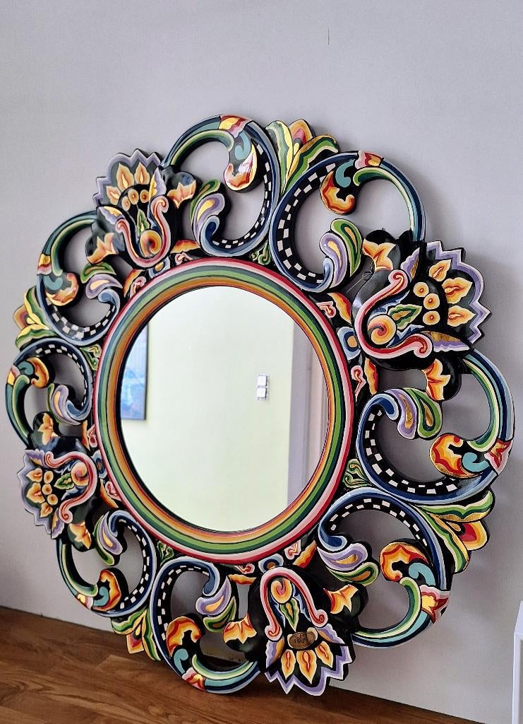 Miroir de collection - Tom's Drags, Huis en Inrichting, Woonaccessoires | Spiegels, Zo goed als nieuw, 75 tot 100 cm, Minder dan 100 cm