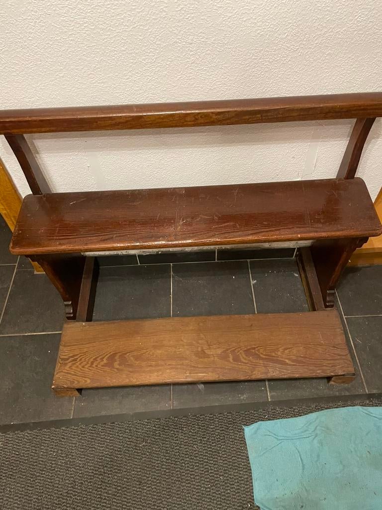 Antieke schoolbankje 95 Breedte hoogte 71 diepte 45  cm, Enlèvement ou Envoi, Utilisé