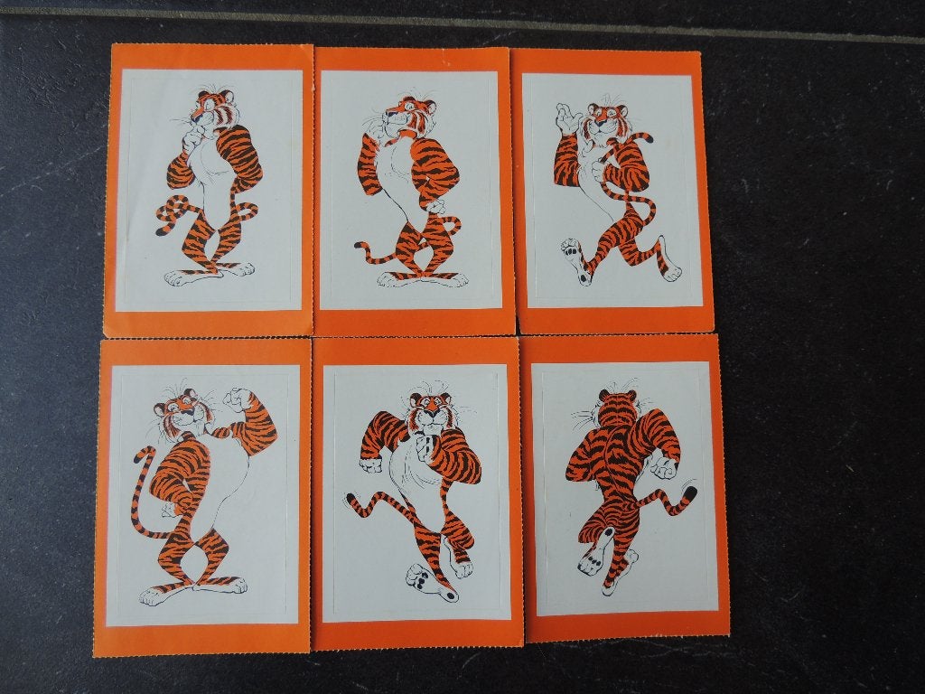 Esso Tijger 6 x sticker, Collections, Envoi, Comme neuf, Voiture ou Moto
