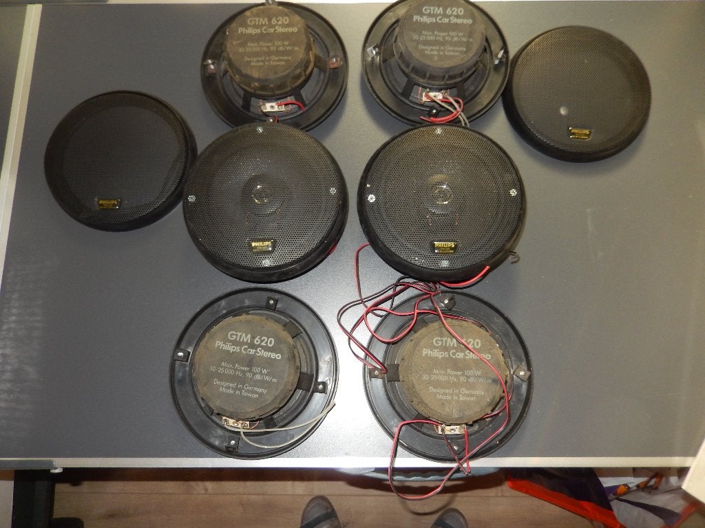 AUTO BOXEN: 6 PHILIPS CAR STEREO'S GTM620, Auto diversen, Autospeakers, Ophalen, Gebruikt