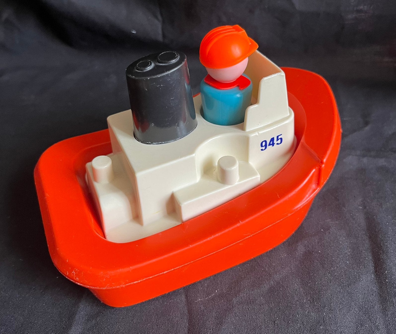 vintage Little People sleepboot "Offshore Cargo Base", Kinderen en Baby's, Speelgoed | Fisher-Price, Ophalen of Verzenden, Gebruikt