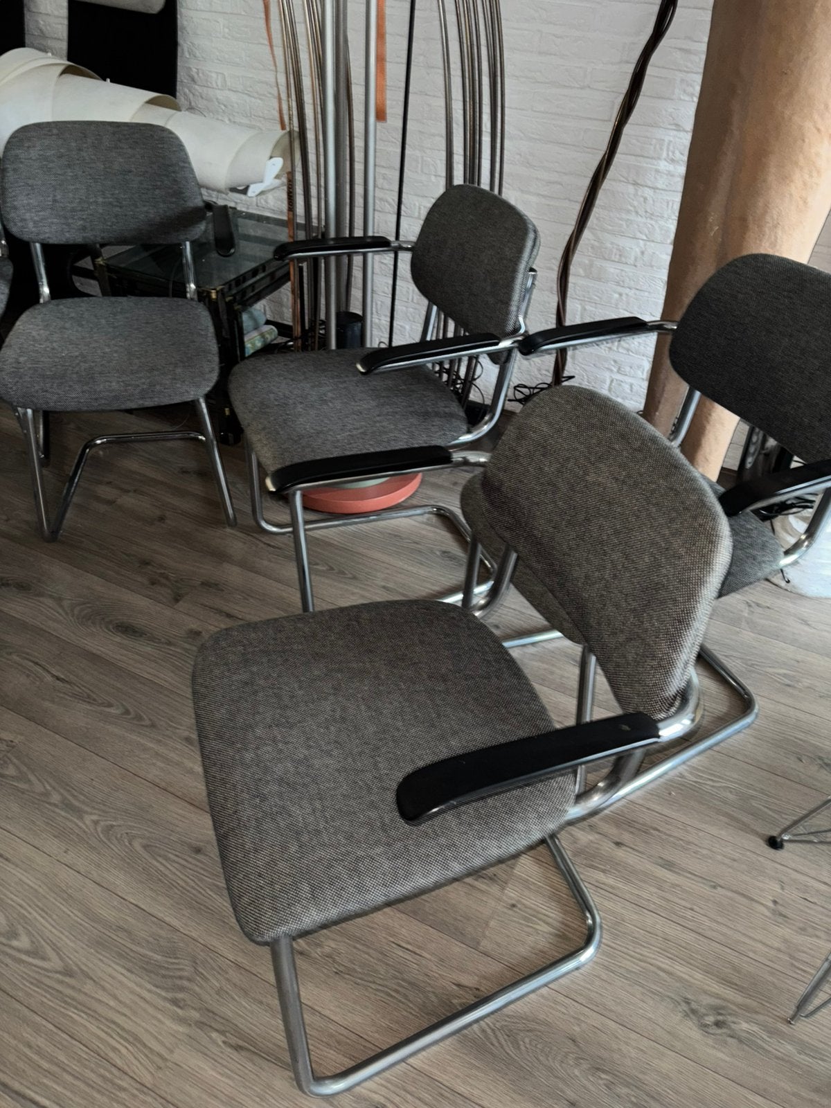 6 jaren 80 buisframe stoelen in perfecte staat, Ophalen, Zo goed als nieuw