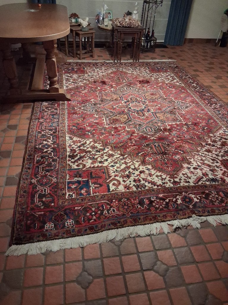 GERESERVEERD! Groot Oosters tapijt met franjes, Antiek en Kunst, Ophalen