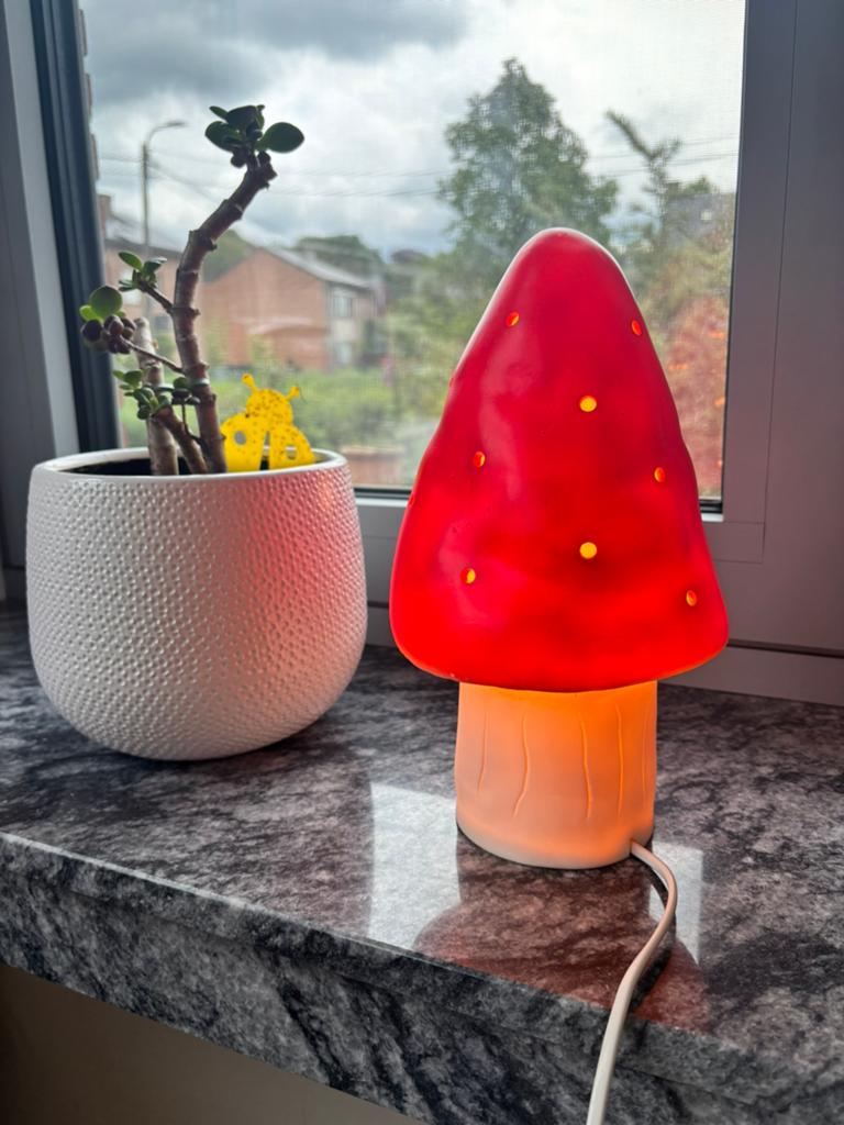 Heico paddenstoellamp kinderkamer, Ophalen of Verzenden, Zo goed als nieuw, Kunststof, Minder dan 50 cm
