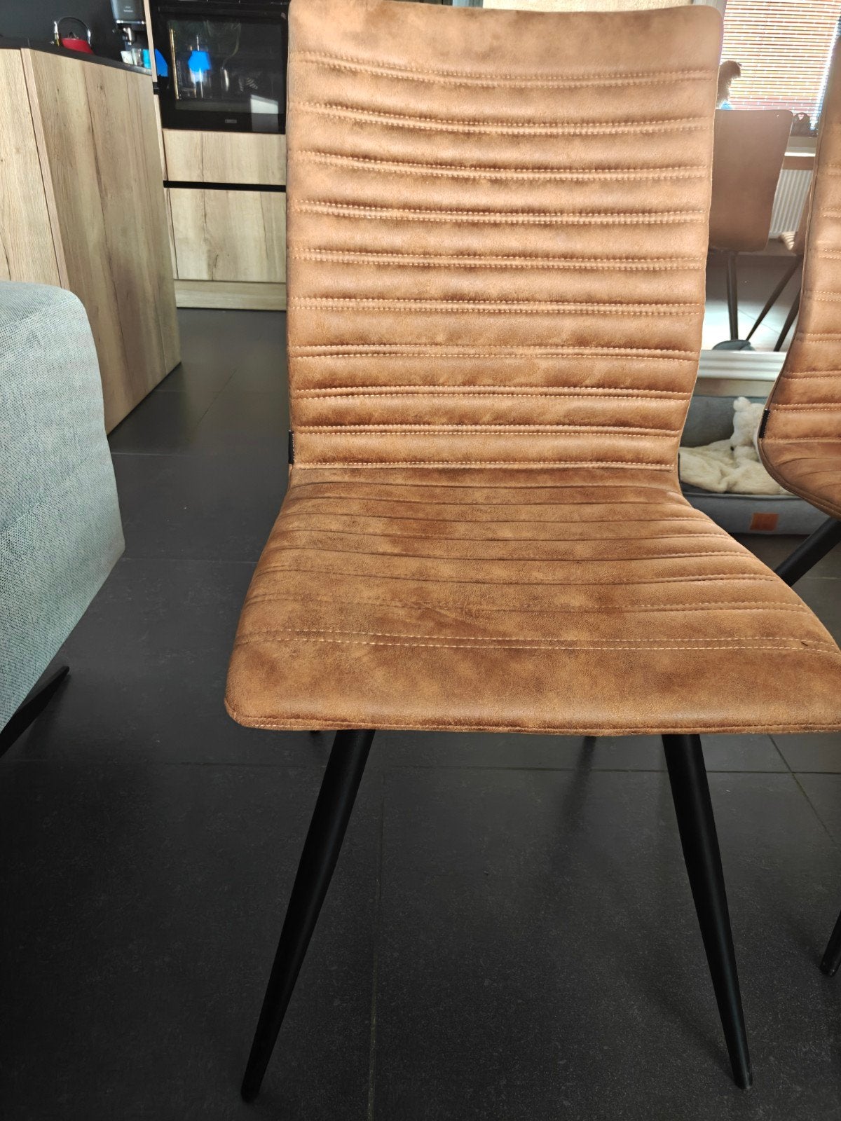 4 eetkamerstoelen, ook geschikt als keukenstoelen, Ophalen, Gebruikt, Bruin, Vier