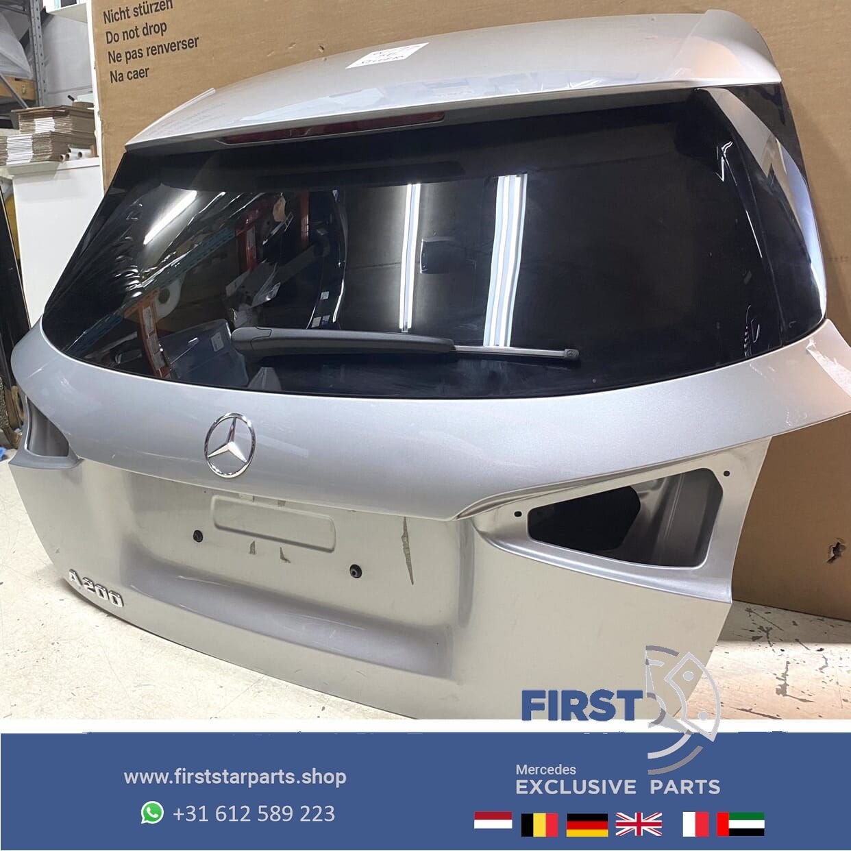 W177 ACHTERKLEP 2021 Mercedes A KLASSE ZILVERGRIJS COMPLEET, Arrière, Haillon arrière, Utilisé, -