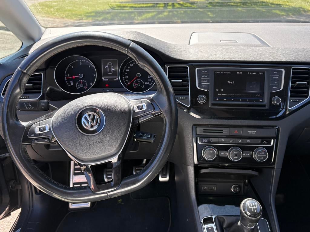 VW Golf 7 Sportvan 1.6 TDI  1er proprio Prête à immatriculer, Autos, Argent ou Gris, Euro 6, Noir, Particulier