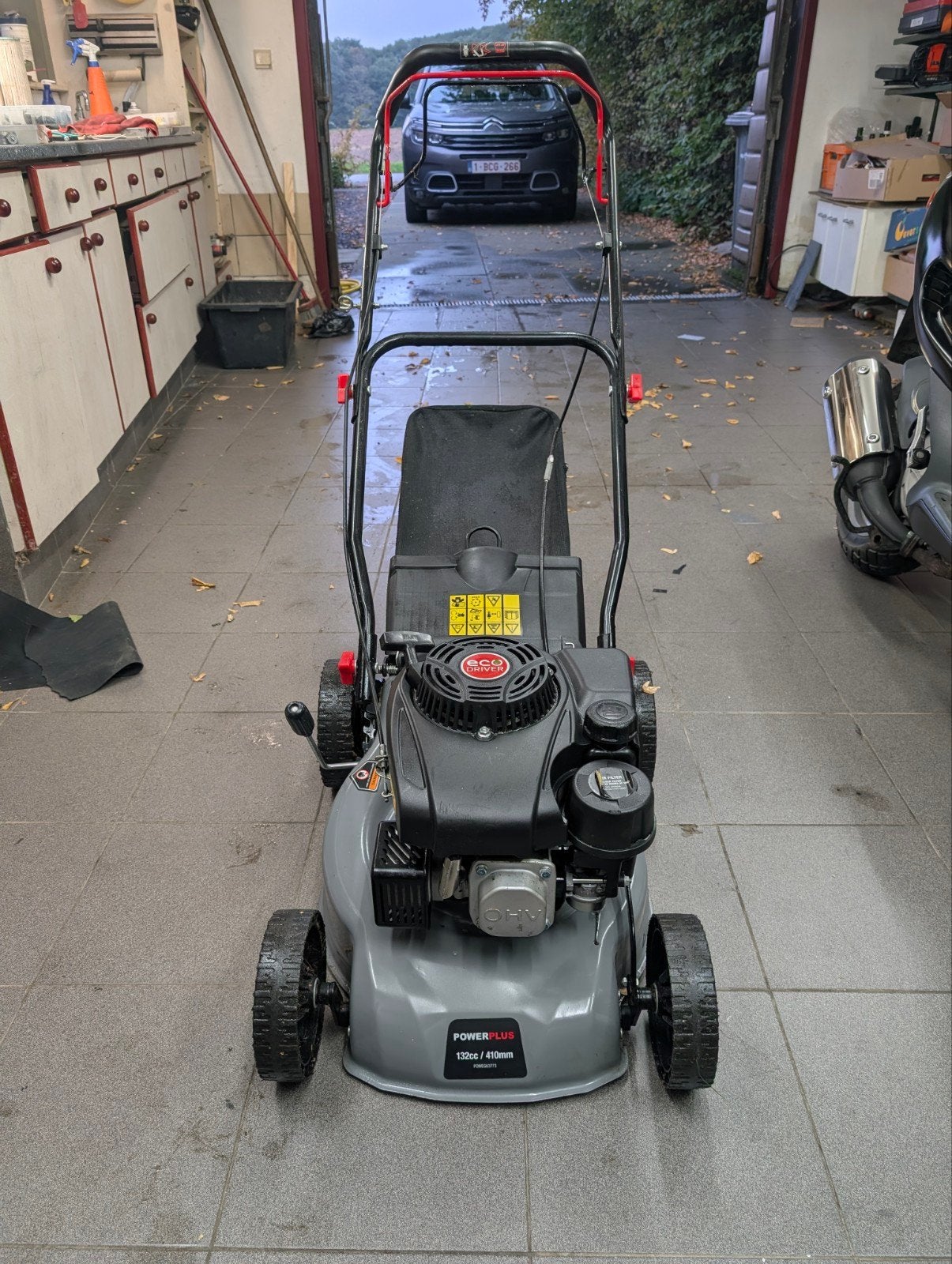 powerplus grasmaaier nieuwstaat, Tuin en Terras, Ophalen, Zo goed als nieuw, Benzine-grasmaaier, Powerplus