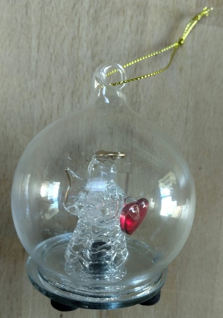 Boule de Noël en verre avec lumière, Enlèvement ou Envoi, Comme neuf