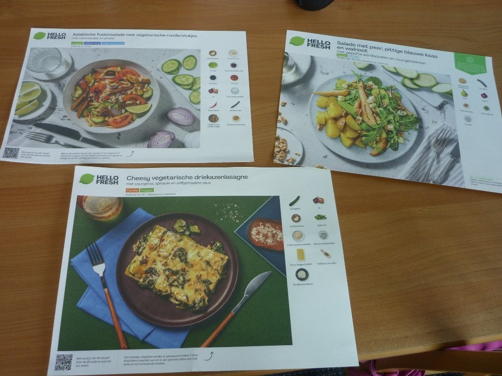 Gratis 5 Hello Fresh recepten, Ophalen