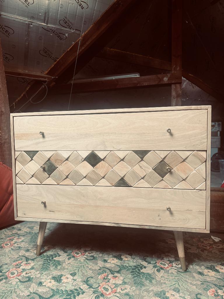Commode et lit - Maison du monde, Maison & Meubles, Enlèvement, Comme neuf, Deux personnes, Moderne et du monde