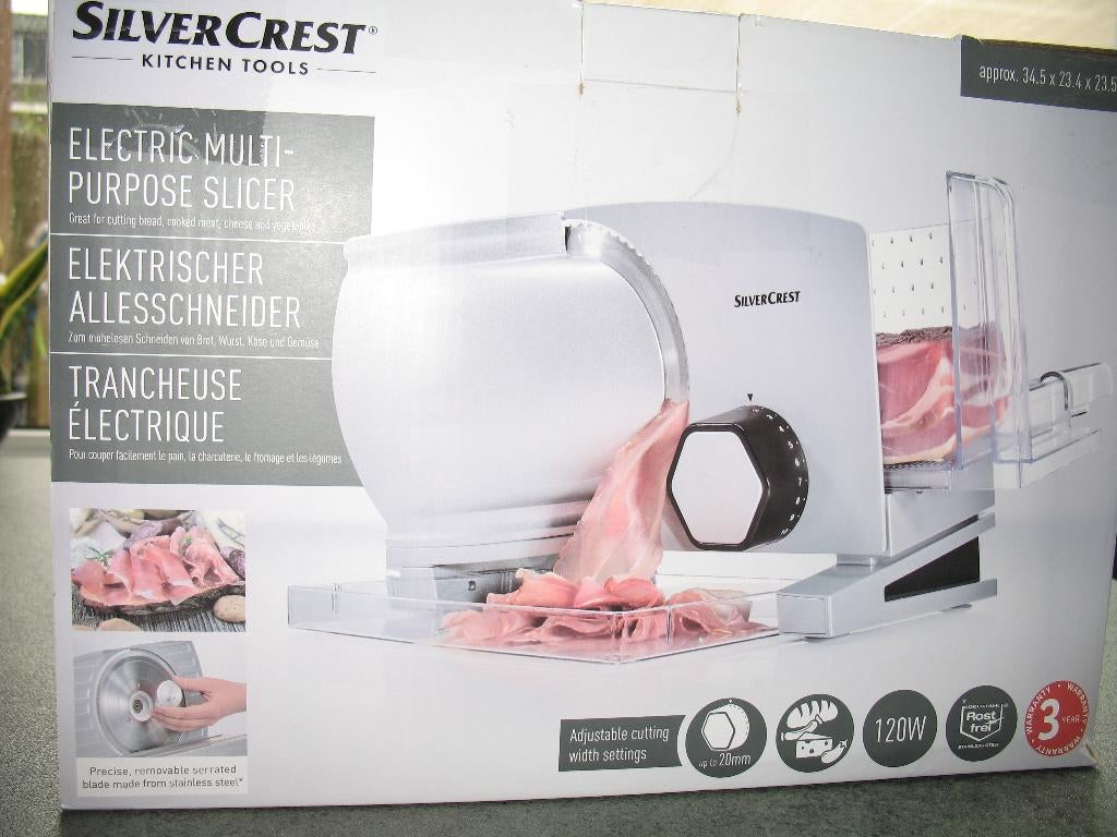 SILVERCREST VLEESSNIJMACHINE, Zakelijke goederen, Horeca | Keukenapparatuur, Ophalen of Verzenden, Gebruikt, Bakkerij en Slagerij