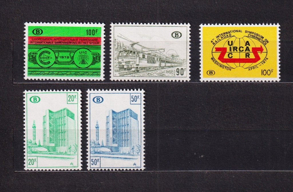 België spoorwegzegels 1972-1975 TR423-TR427 **, Postzegels en Munten, Ophalen of Verzenden, Postfris, Postfris