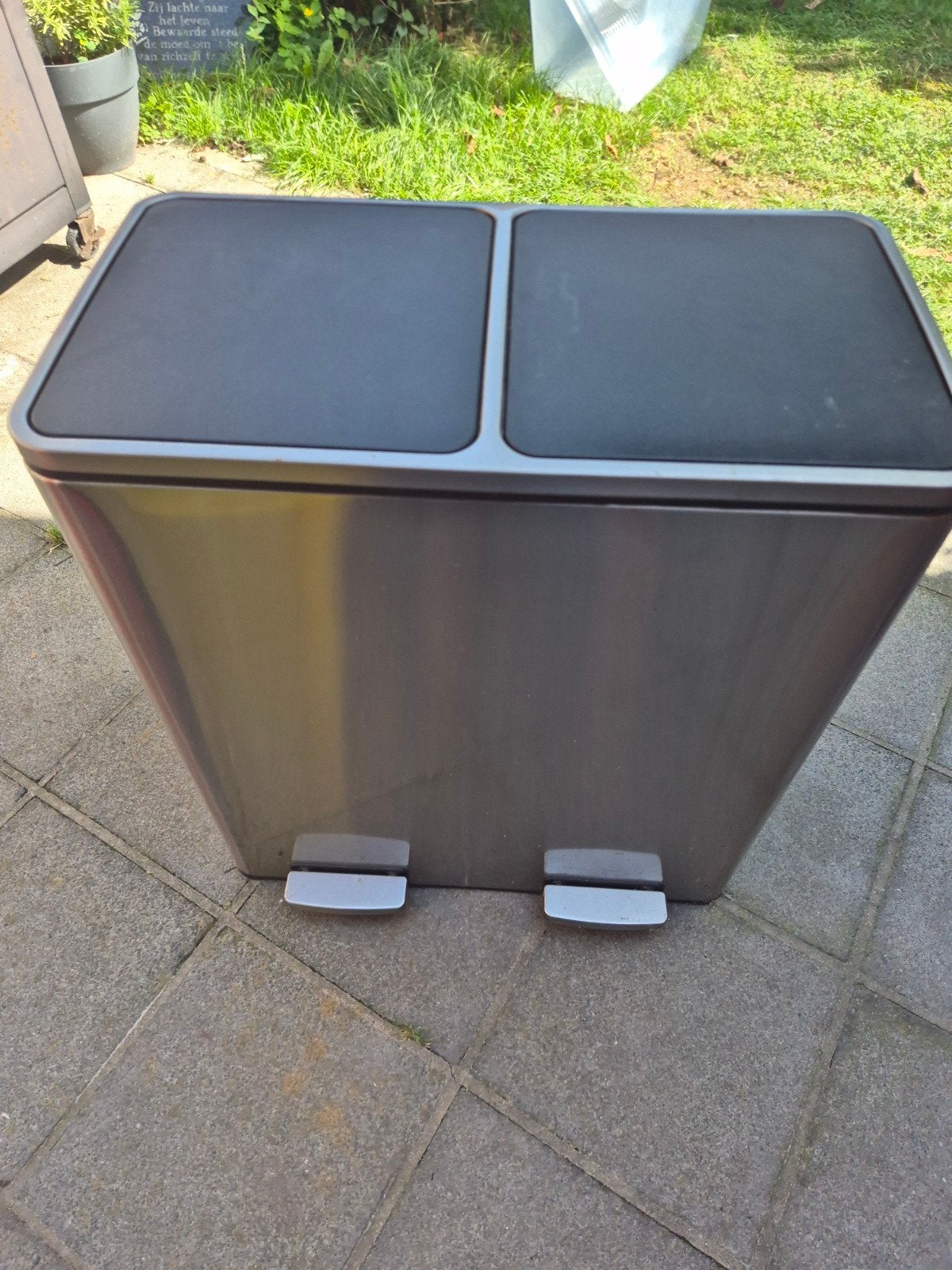 pedaalemmer (dubbel 2x 50l), Ophalen, Met pedaal, 40 liter of meer, Zo goed als nieuw