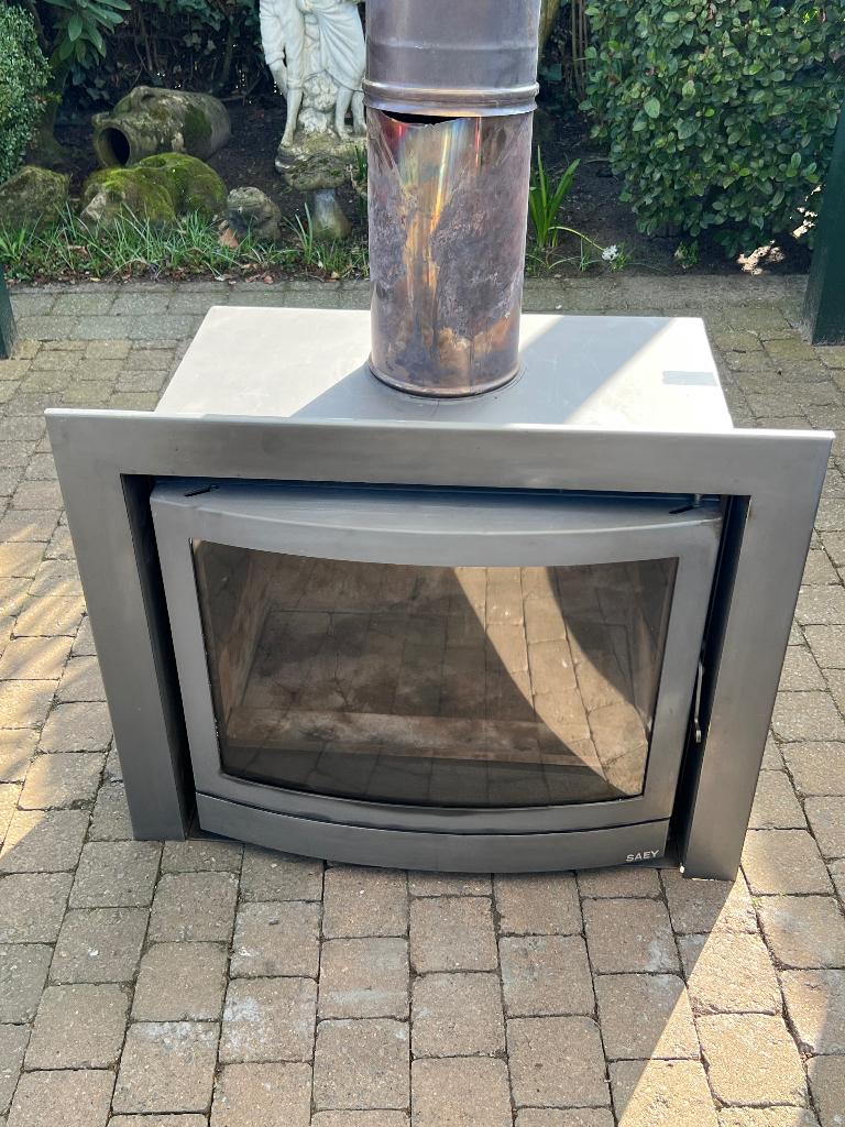 Inbouw casette Saey, Enlèvement, Utilisé, Insert, Cheminée au bois