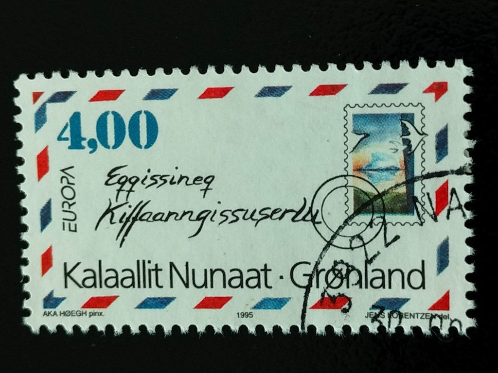 Groenland 1995 - Europa CEPT - vogels, duiven, vredesduif, Verzenden, Denemarken, Gestempeld