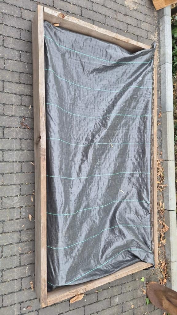 Zandbak -Stevig houten kader+grondzeil (afmetingen zie foto), Tuin en Terras, Ophalen