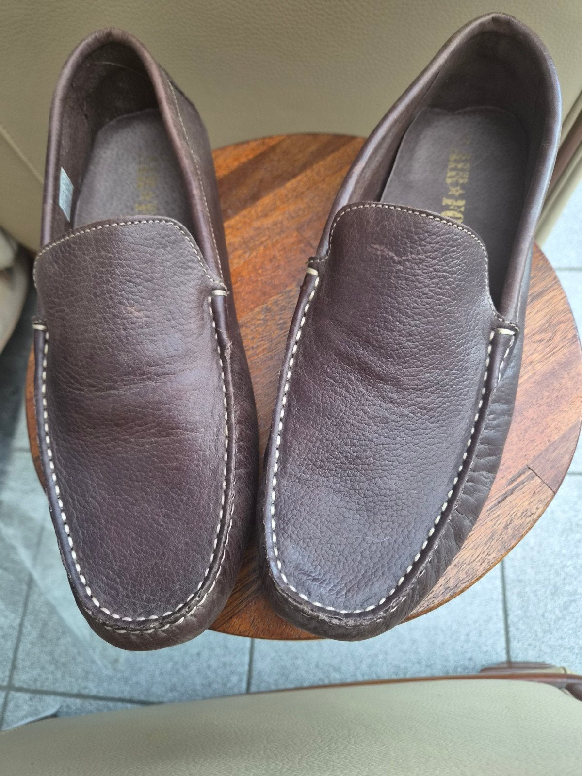 leder instapschoen, Loafers, Bruin, Zo goed als nieuw, Air Force Italia