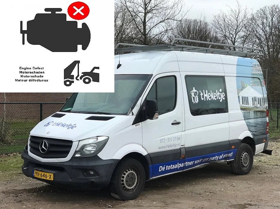 Mercedes-Benz Sprinter 316 2.2 CDI Automaat DC Motorschade A, Auto's, Euro 5, Gebruikt, Zwart, 4 cilinders