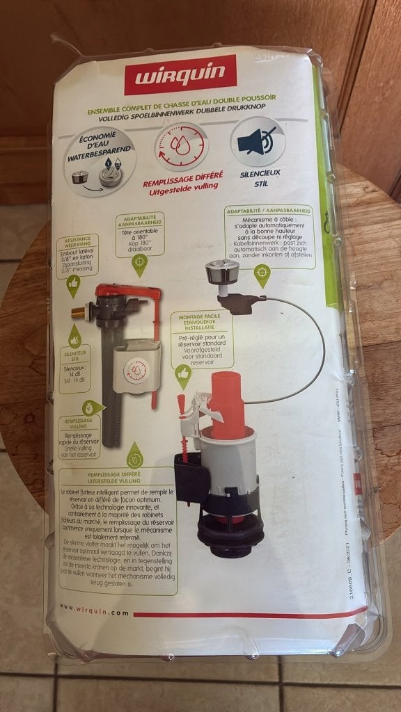 chasse eau - ensemble complet, Bricolage & Construction, Sanitaire, Neuf, Toilettes, Enlèvement