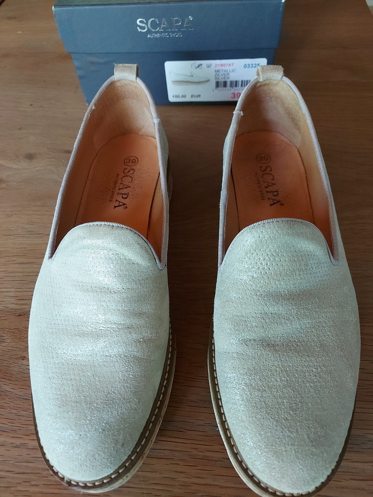 Scapa metallic zilver loafers, Kleding | Heren, Schoenen, Ophalen of Verzenden, Loafers