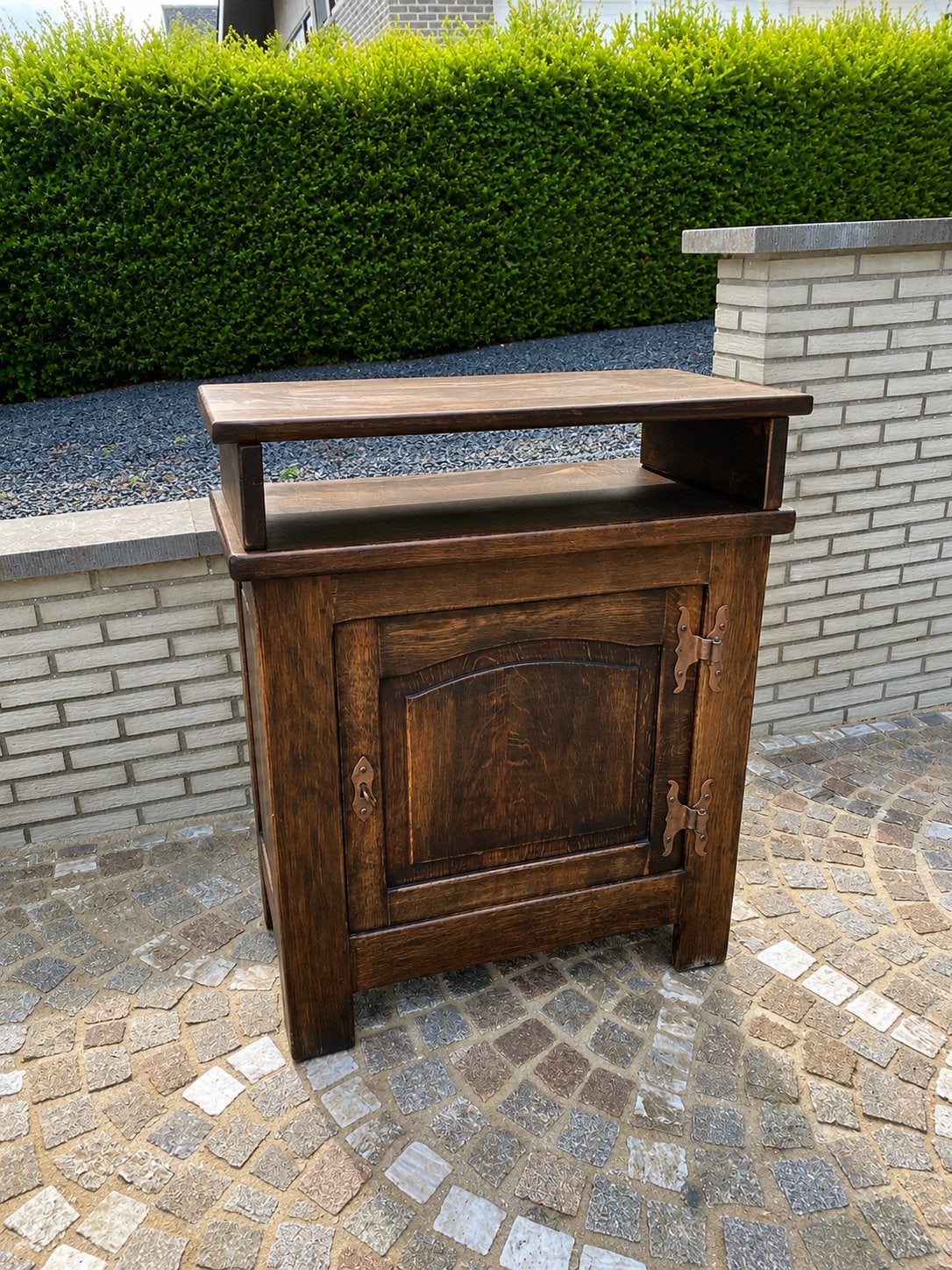 Massief houten tv-meubel / opbergkast in landelijke stijl, Ophalen
