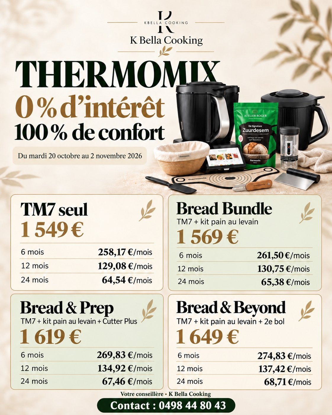 Thermomix TM7, Ophalen, Nieuw, 3 snelheden of meer, 2 tot 3 liter