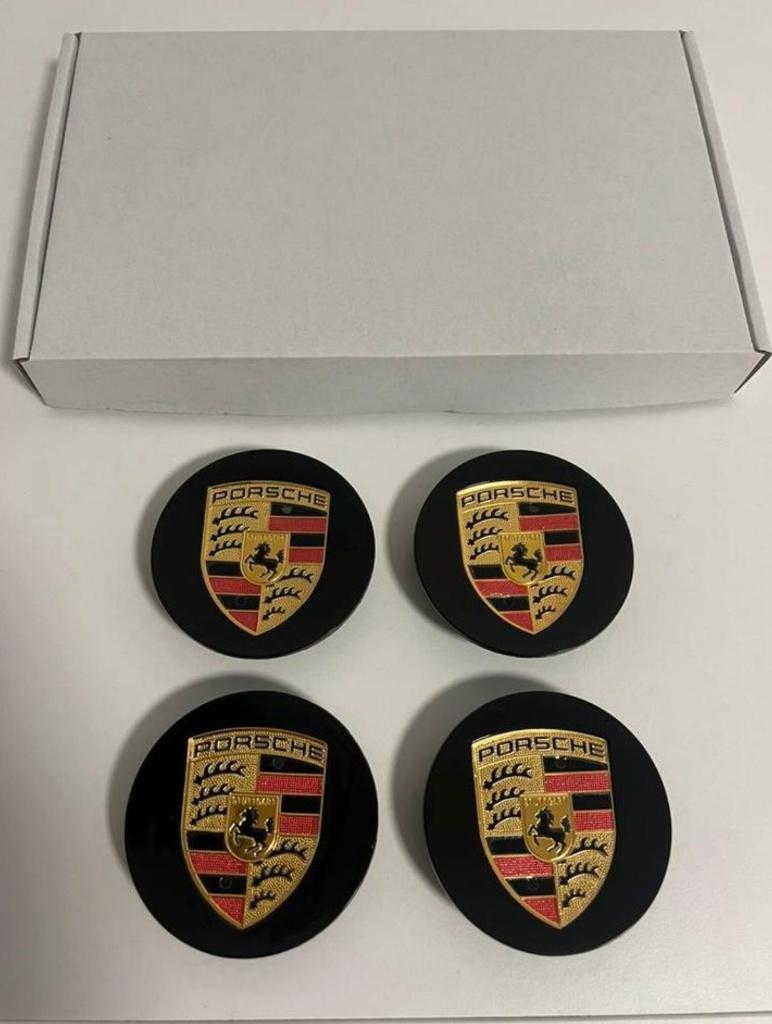 Porsche naafdop naaf kap wieldoppen incl verzending Zwart, Verzenden, Nieuw