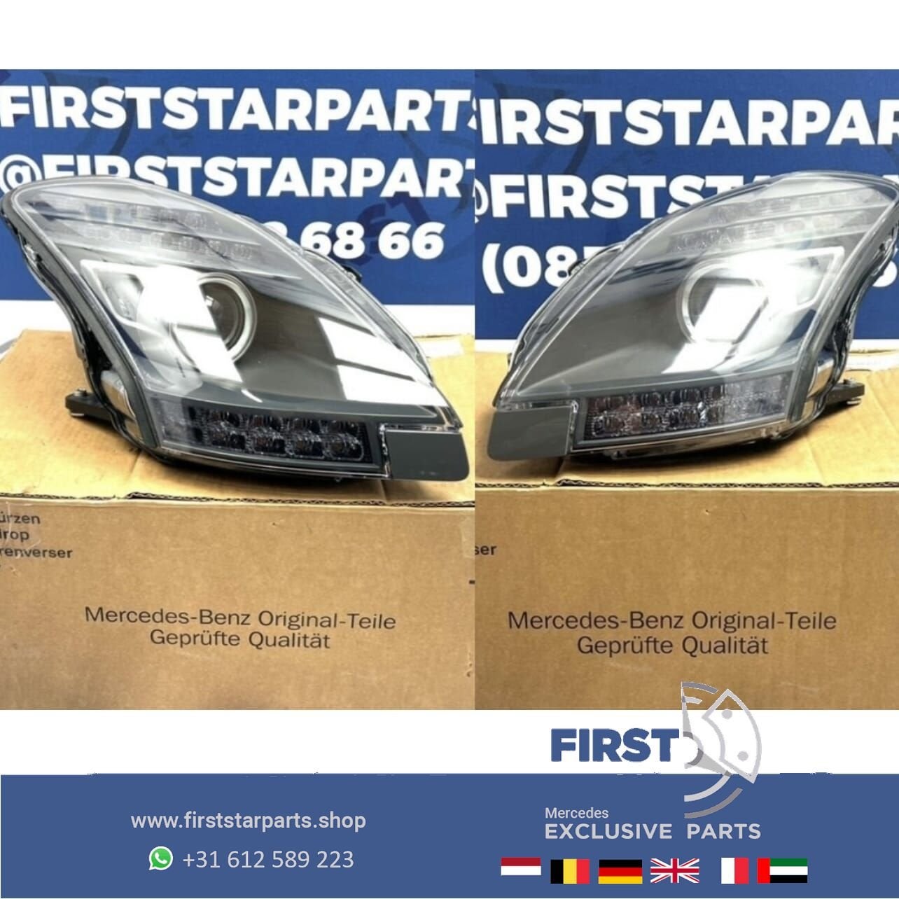 C197 R197 SLS SLS63 SLR AMG LED KOPLAMP SET LINKS+RECHTS Mer, Gebruikt, -, Ophalen of Verzenden, -