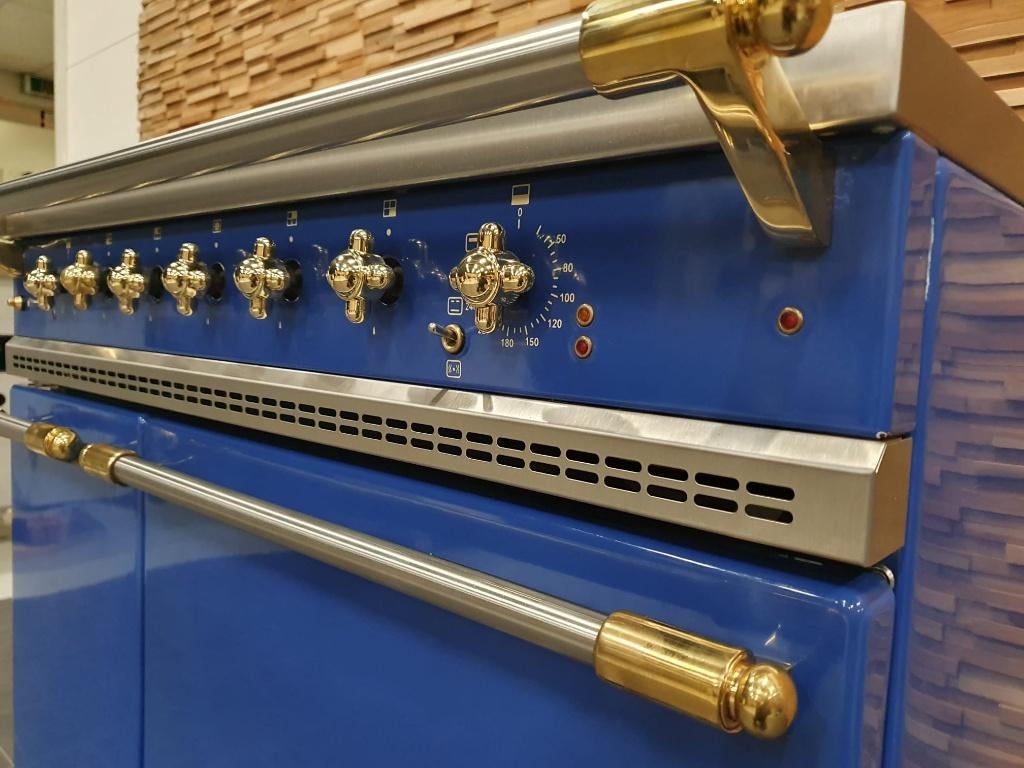 🔥Luxe Lacanche Fornuis 100cm konings blauw & messing 2 oven, Ophalen, 60 cm of meer, Zo goed als nieuw, Energieklasse A of zuiniger