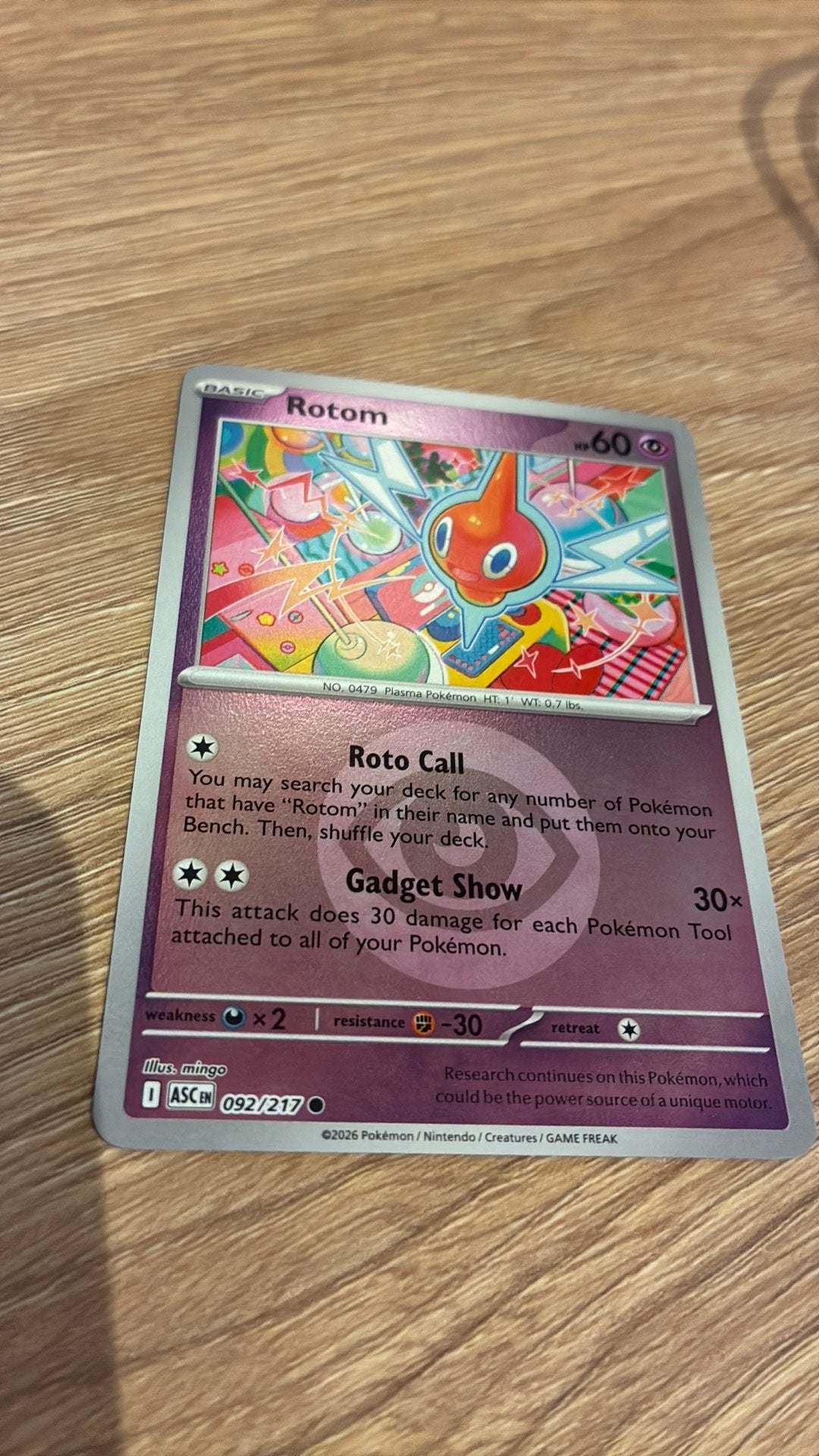 Rotom #092 Reverse - Ascended Heroes - Pokemon, Enlèvement ou Envoi, Comme neuf, Plusieurs cartes