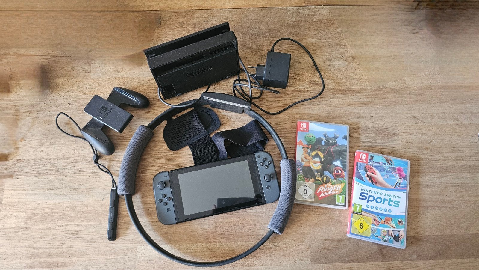 Nintendo Switch met games en Ring, Ophalen of Verzenden
