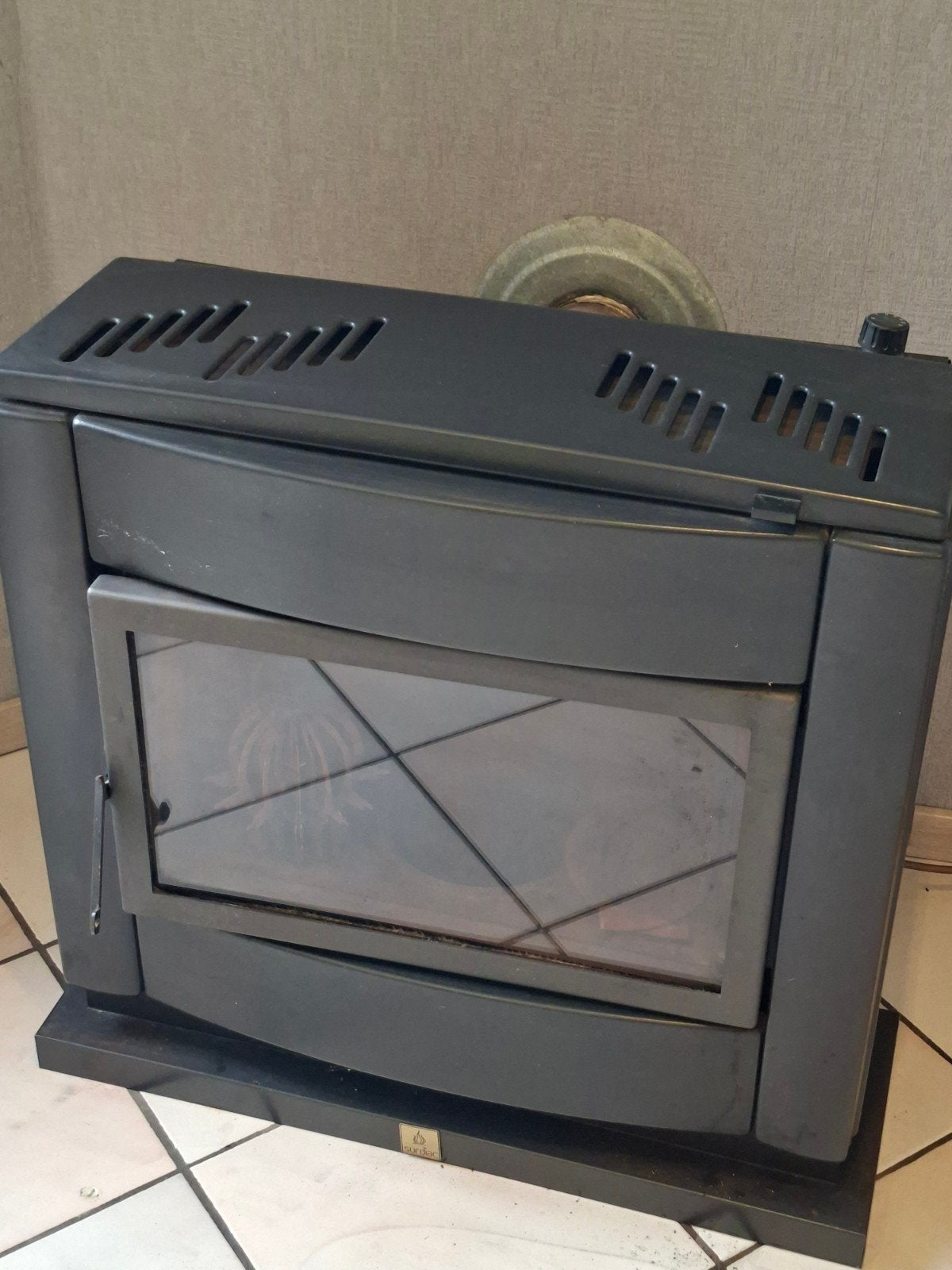 mazoutkachel zwart 8kw, Ophalen, Oliekachel, Gebruikt, Overige brandstoffen