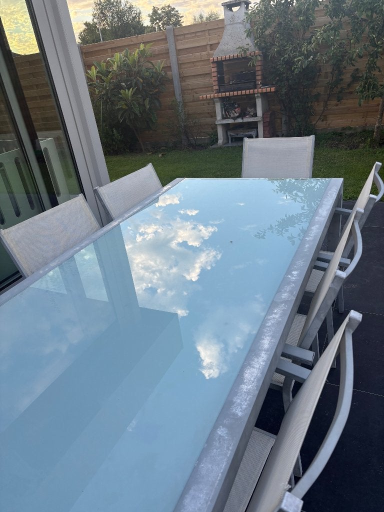 Tuintafel + 8 stoelen, Tuin en Terras, Ophalen, Gebruikt, Tuinset