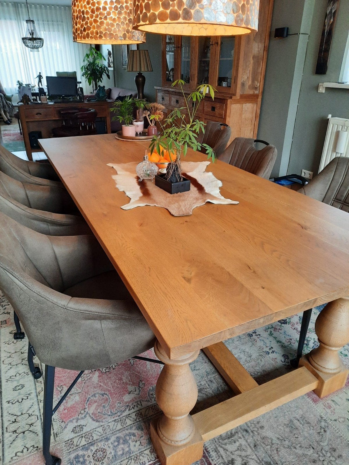 Te koop mooie eiken tafel, Huis en Inrichting, Tafels | Eettafels, Eikenhout, Ophalen of Verzenden