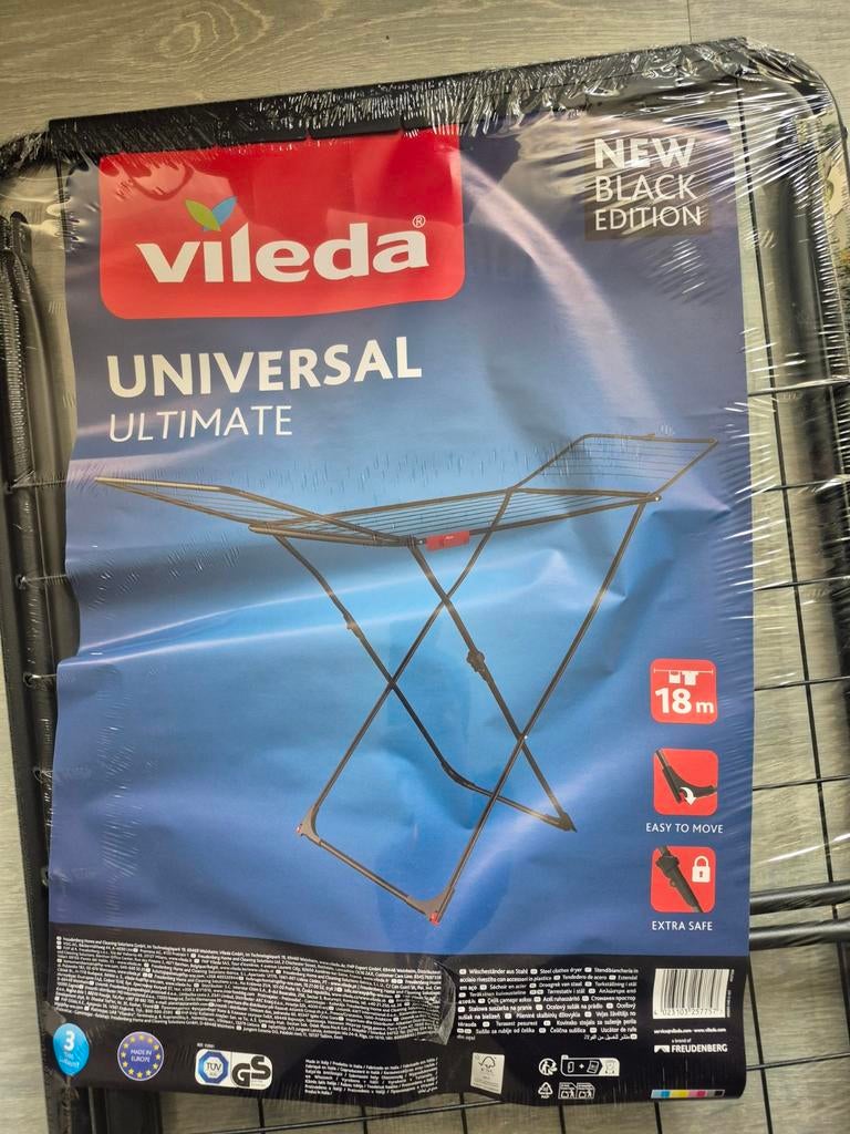 Vileda étendoir à linge 18m black édition, Jardin & Terrasse, Sèche-linge & Lave-linge, Enlèvement ou Envoi