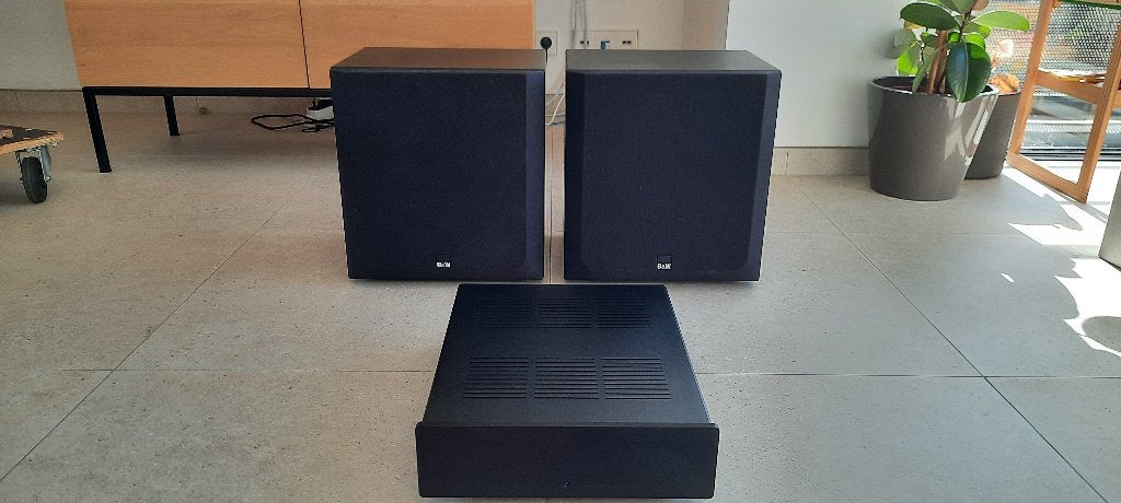 2 Bowers & Wilkins CT-SW10 subwoofers + IcePower 1200AS1 ver, Audio, Tv en Foto, 150 watt of meer, Gebruikt, Subwoofer, Ophalen of Verzenden