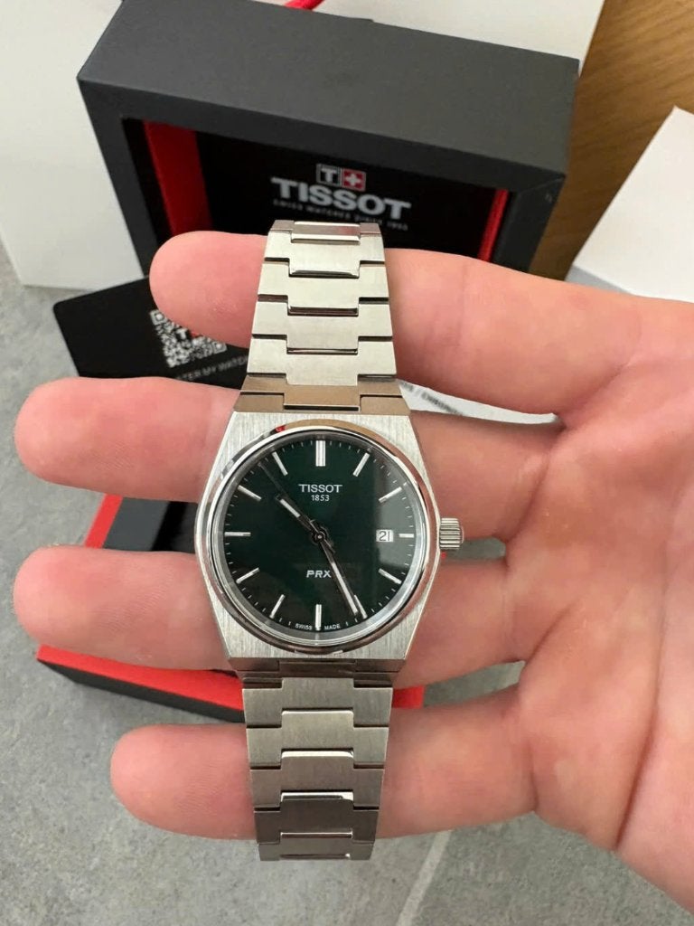 Tissot PRX 35 mm - vert - neuf, Autres marques, Enlèvement ou Envoi, Acier, Acier