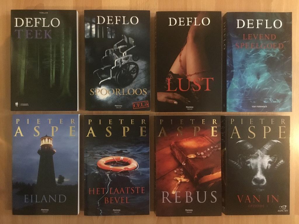 Boeken thrillers Deflo Aspe, Boeken, Thrillers, Ophalen of Verzenden