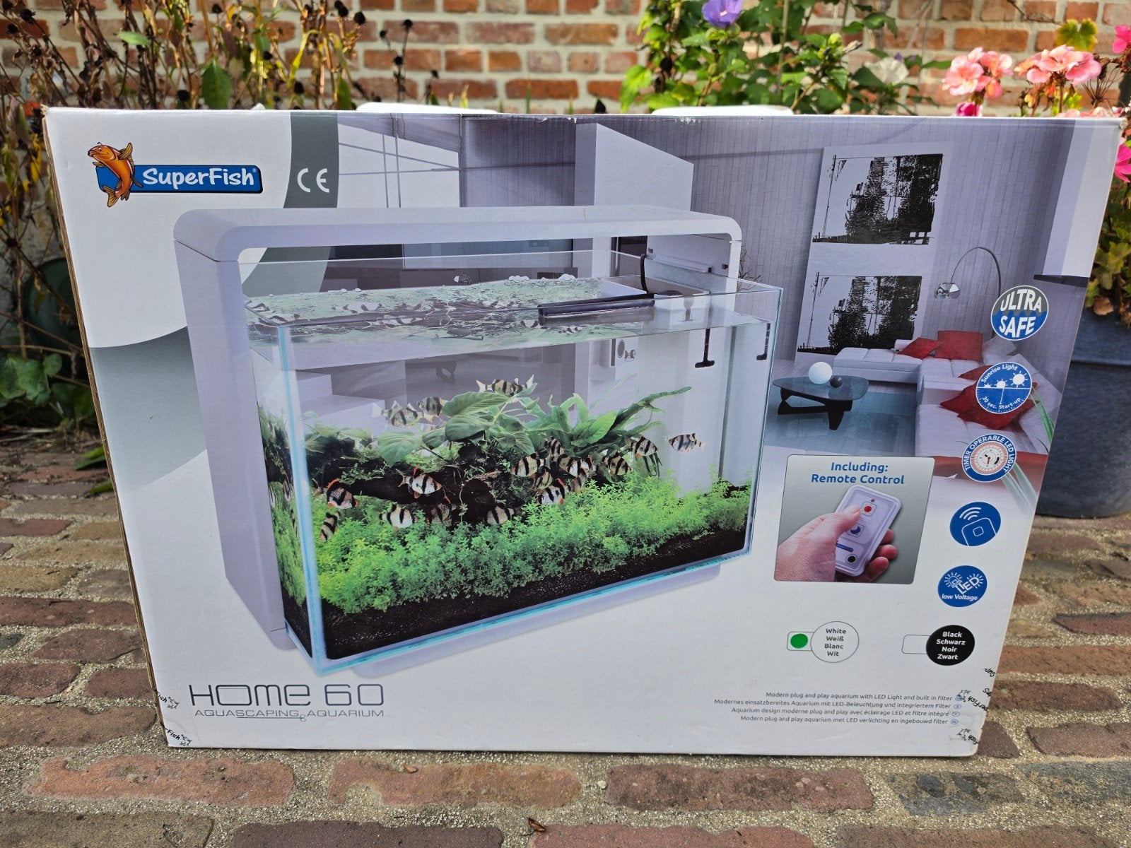 Aquarium Superfish home 60 + accessoires, Dieren en Toebehoren, Ophalen, Gebruikt, Leeg aquarium, Superfish