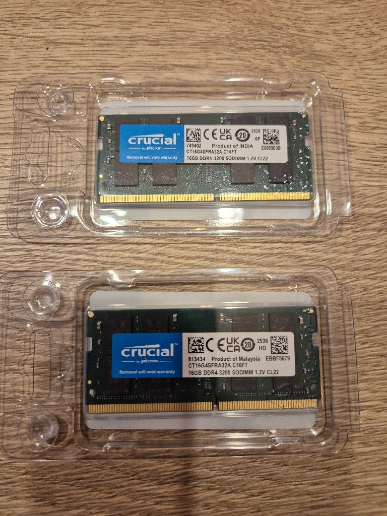 Crucial 32GB RAM (2x16GB) - DDR4 3200 SODIMM - NIEUW!!!, Computers en Software, RAM geheugen, 32 GB, DDR4, Nieuw, Ophalen of Verzenden