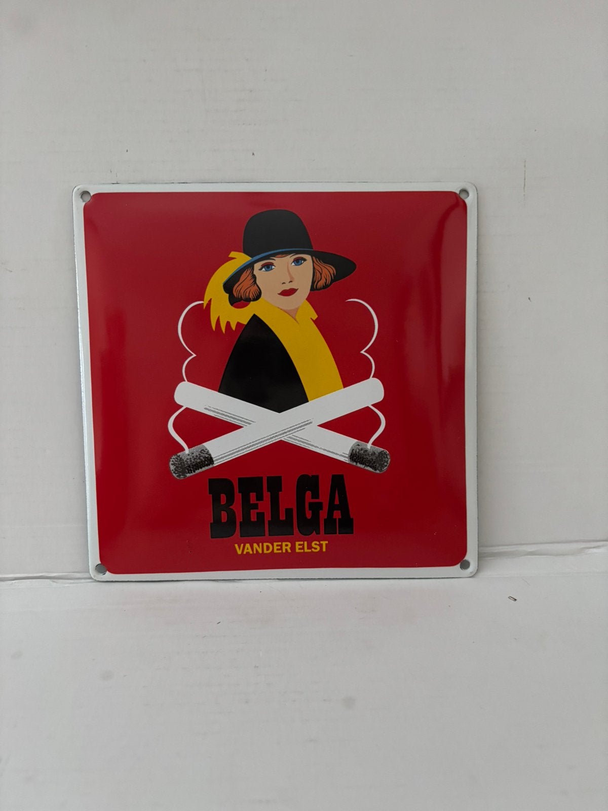 Belga geëmailleerde plaat, Verzamelen, Ophalen of Verzenden, Zo goed als nieuw
