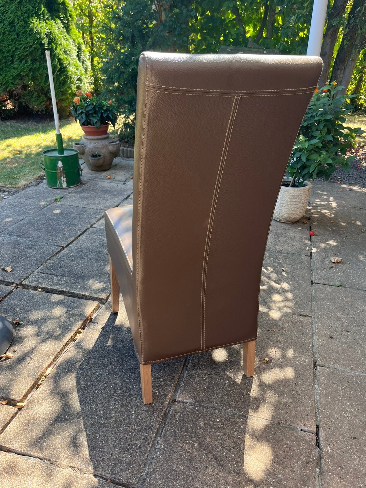 Lederen eetkamerstoelen 6st. (Totaalprijs onderhandelbaar), Huis en Inrichting, Ophalen, Bruin, Leer, Zo goed als nieuw