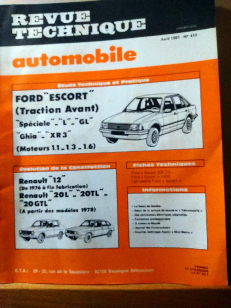 RTA 410 - Ford Escort - avril 1981, Enlèvement ou Envoi