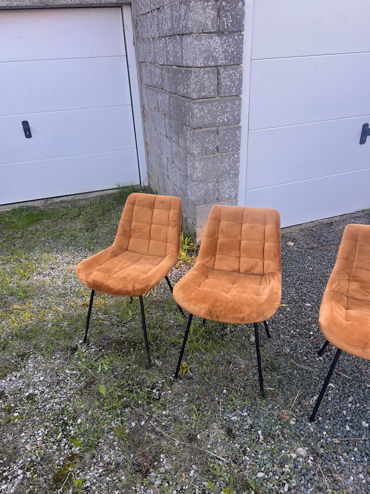Set van 4 eetkamerstoelen, Ophalen, Zo goed als nieuw, Stof