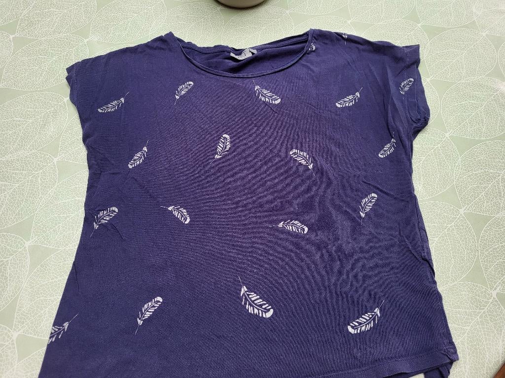 1 euro koopjes ! Bloes zilver mt 44 (zie foto's), Kleding | Dames, Blauw, Maat 42/44 (L), Ophalen of Verzenden, Korte mouw