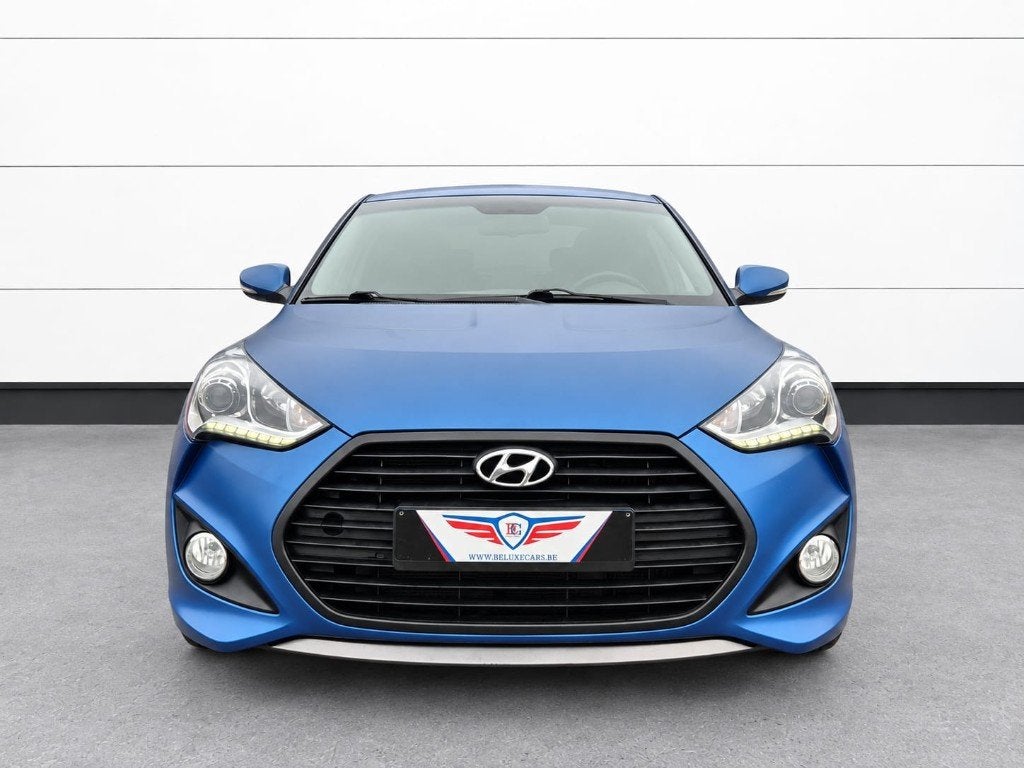 HYUNDAI VELOSTER TURBO*1.6-GDI*CAMERA*GPS*LEER*S-HEAT*PDC, Auto's, Voorwielaandrijving, 4 cilinders, Blauw, 137 kW